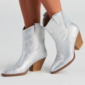 Windsor Glitzy Rhinestone Western Booties